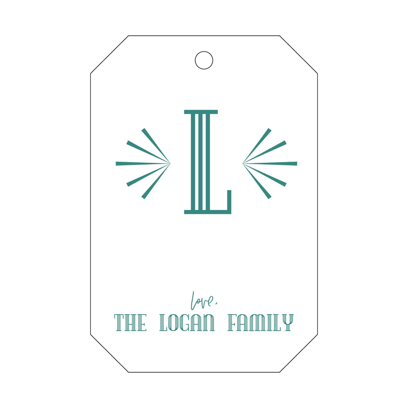 Letterpress Monogram Gift Tag - T121