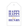 Letterpress Monogram Gift Tag - T12