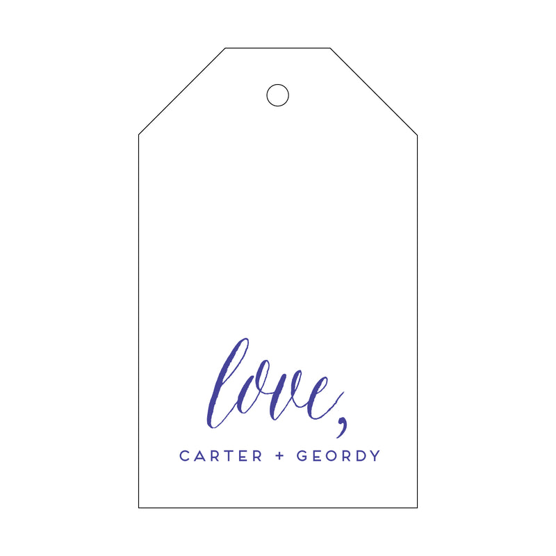 Letterpress Monogram Gift Tag - T138