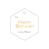 Letterpress Monogram Gift Tag - T145