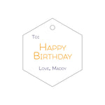Letterpress Monogram Gift Tag - T145