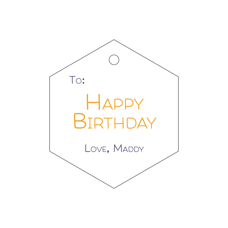 Letterpress Monogram Gift Tag - T145