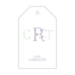 Letterpress Monogram Gift Tag - T147