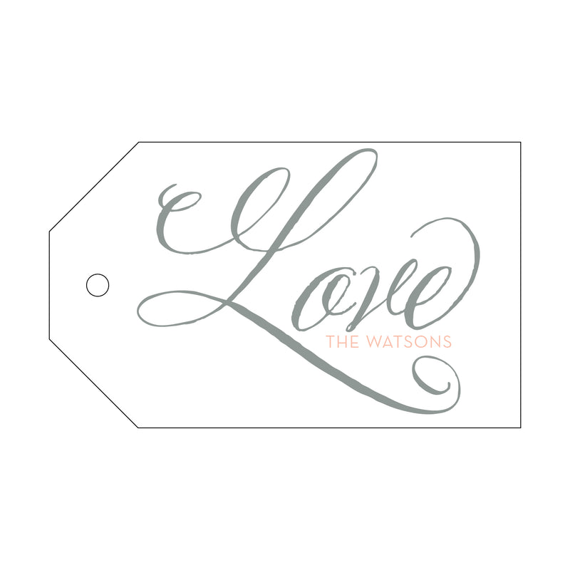 Letterpress Monogram Gift Tag - T152