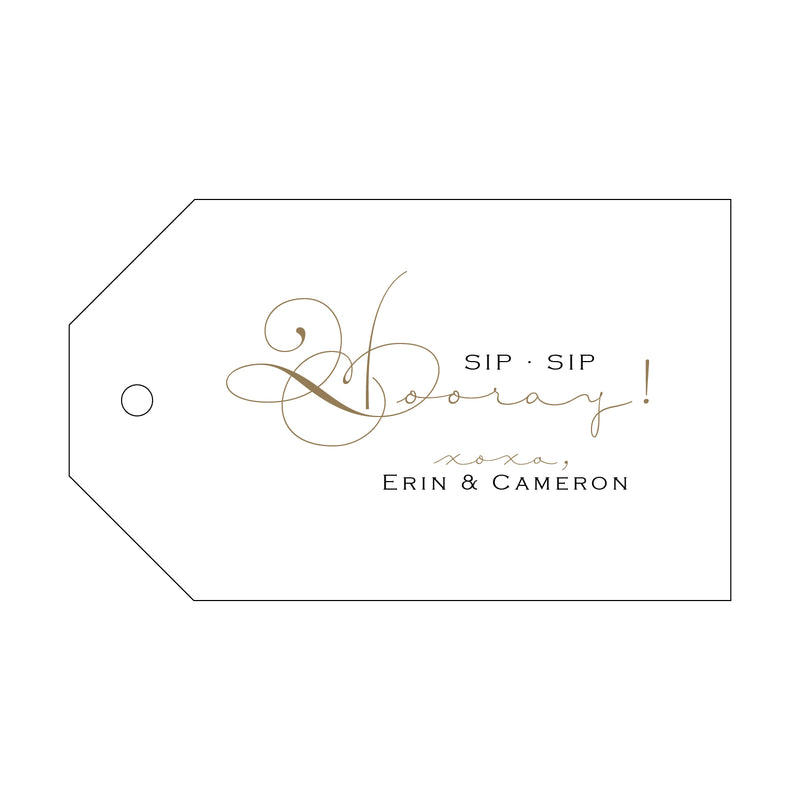 Letterpress Monogram Gift Tag - T160