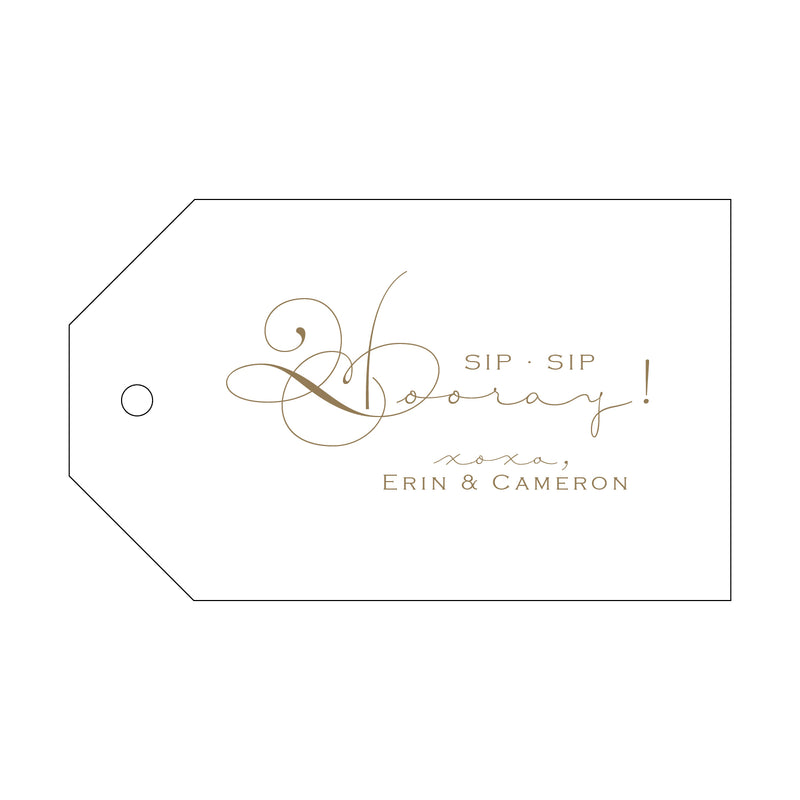 Letterpress Monogram Gift Tag - T160