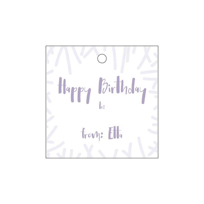 Letterpress Monogram Gift Tag - T164