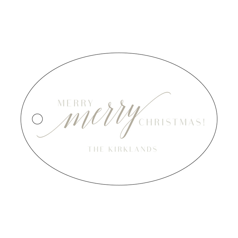 Letterpress Monogram Gift Tag - T166