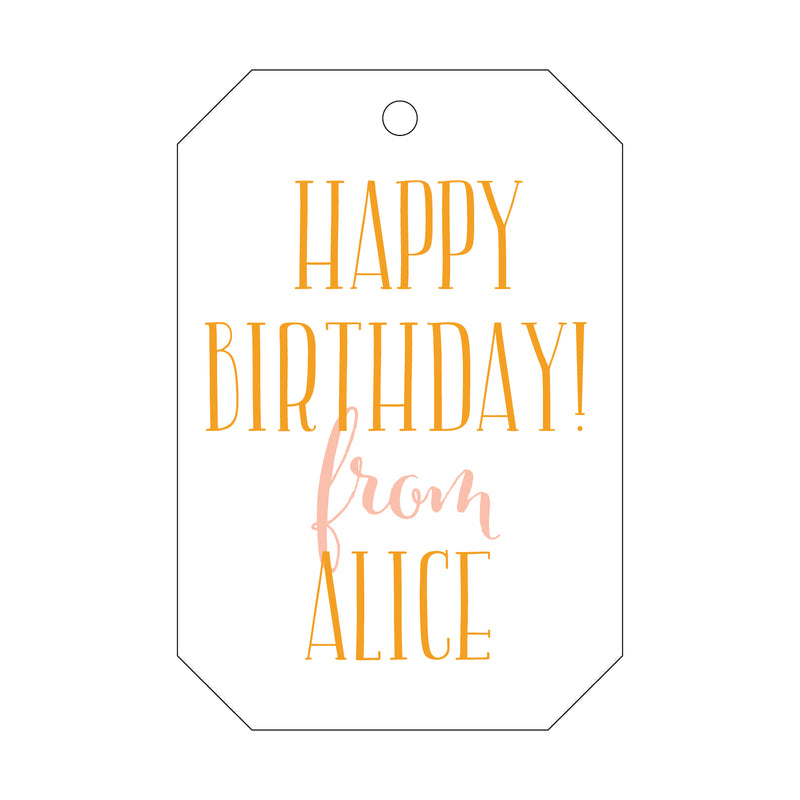 Letterpress Monogram Gift Tag - T16