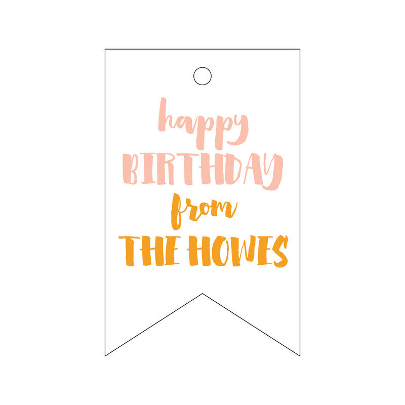 Letterpress Monogram Gift Tag - T186