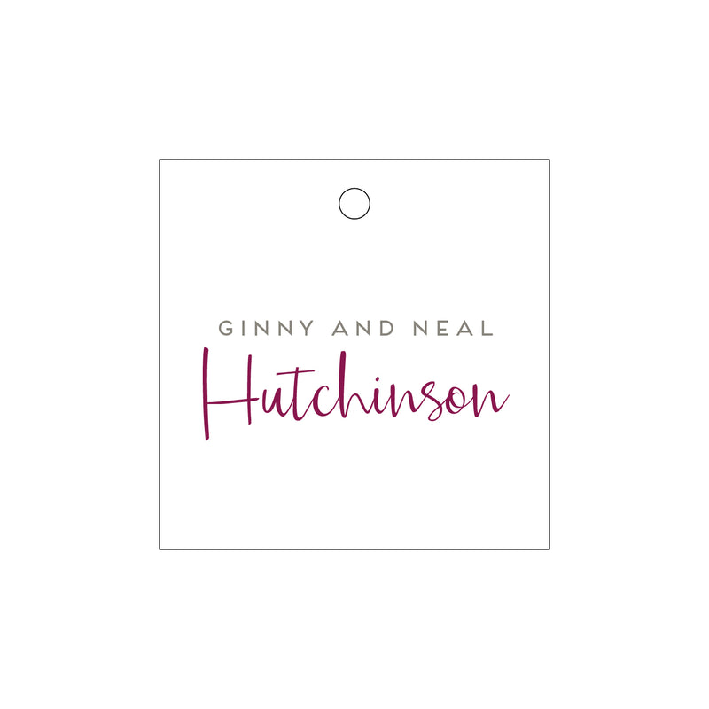 Letterpress Monogram Gift Tag - T207
