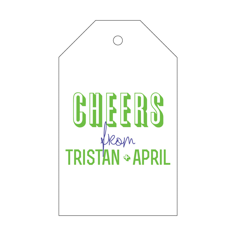 Letterpress Monogram Gift Tag - T20
