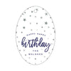 Letterpress Monogram Gift Tag - T216