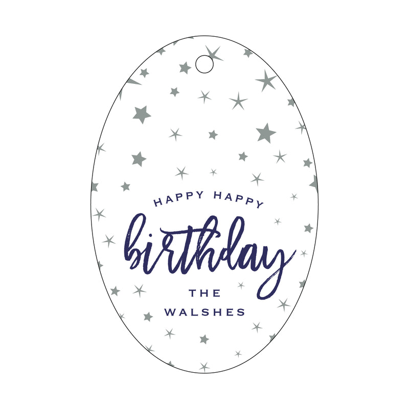 Letterpress Monogram Gift Tag - T216