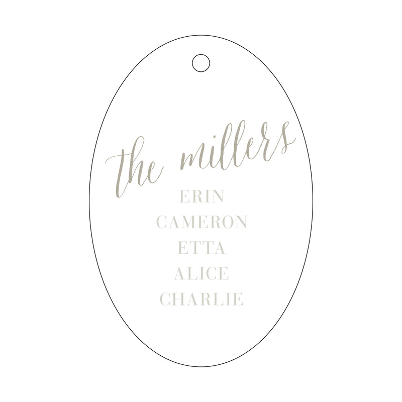 Letterpress Monogram Gift Tag - T21