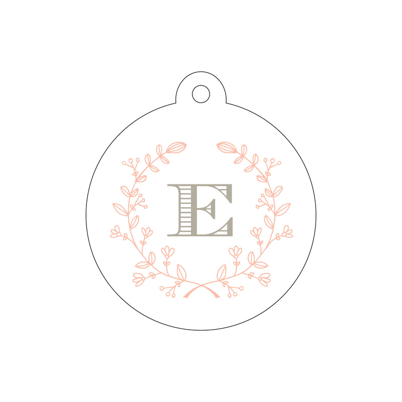 Letterpress Monogram Gift Tag - T223