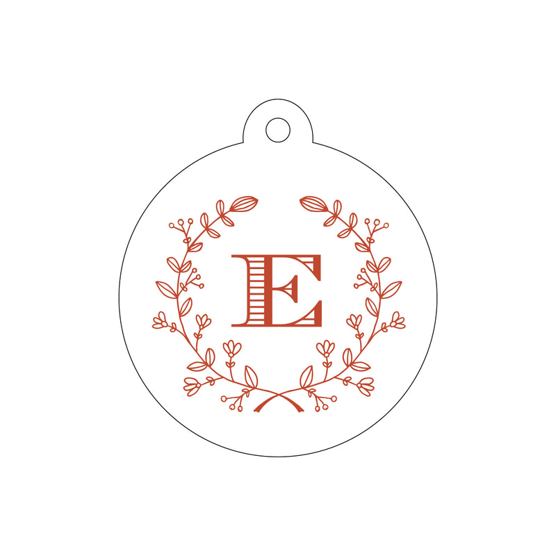 Letterpress Monogram Gift Tag - T223