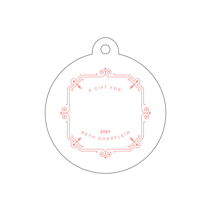 Letterpress Monogram Gift Tag - T224