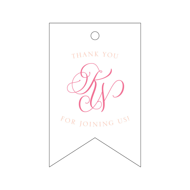 Letterpress Monogram Gift Tag - T241