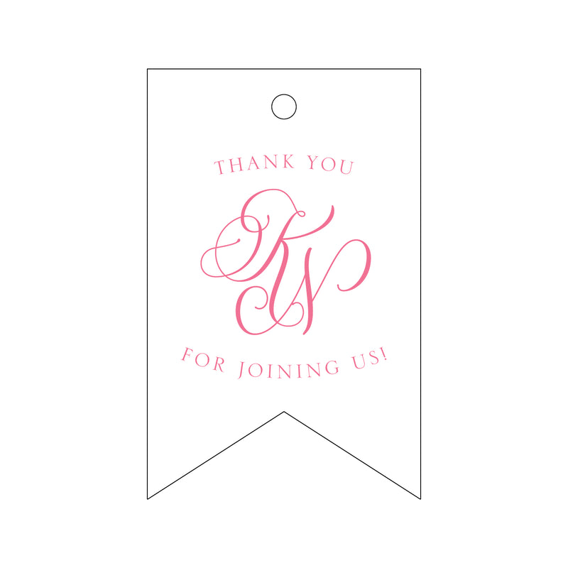 Letterpress Monogram Gift Tag - T241