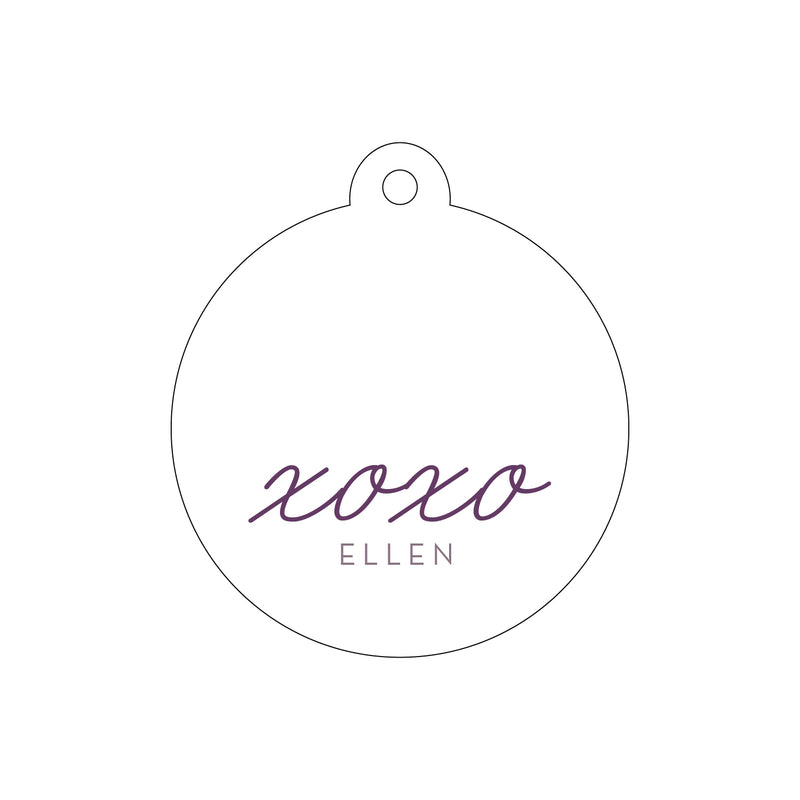 Letterpress Monogram Gift Tag - T245