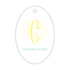 Letterpress Monogram Gift Tag - T249