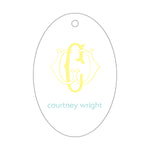 Letterpress Monogram Gift Tag - T249
