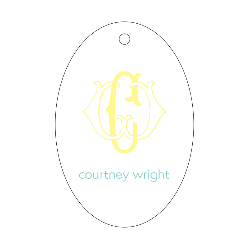 Letterpress Monogram Gift Tag - T249