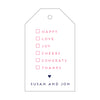 Letterpress Monogram Gift Tag - T250
