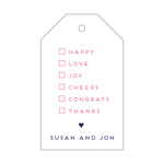 Letterpress Monogram Gift Tag - T250