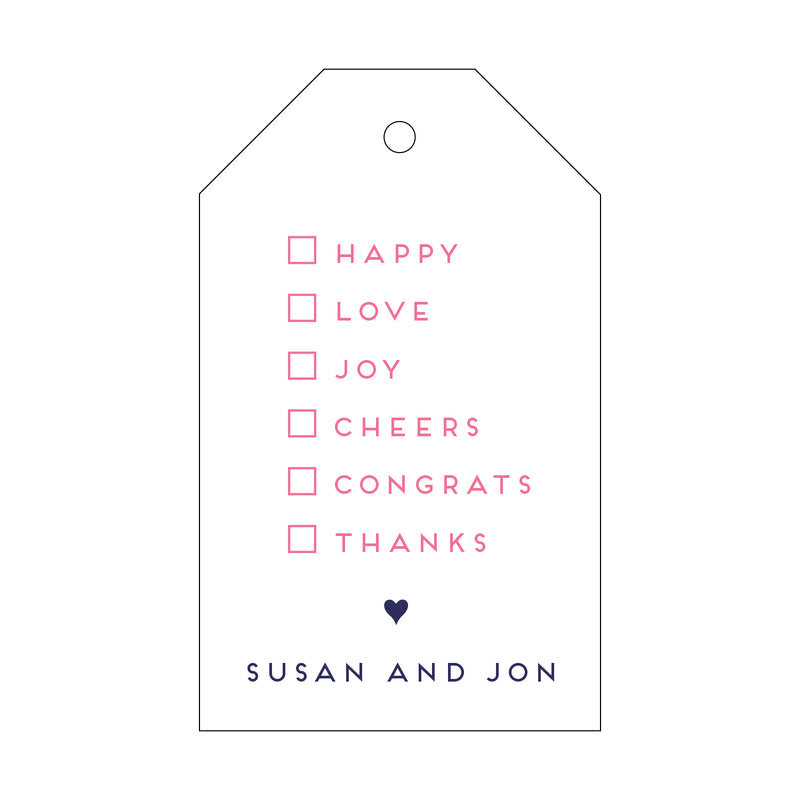 Letterpress Monogram Gift Tag - T250