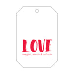 Letterpress Monogram Gift Tag - T254