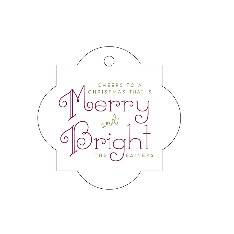 Letterpress Monogram Gift Tag - T268