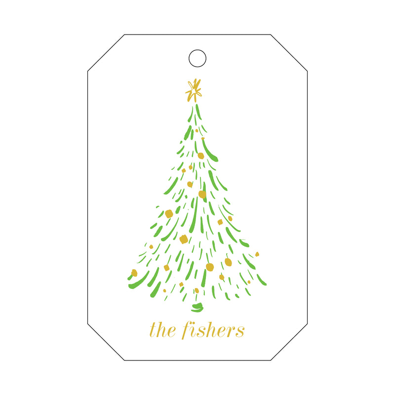 Letterpress Monogram Gift Tag - T277