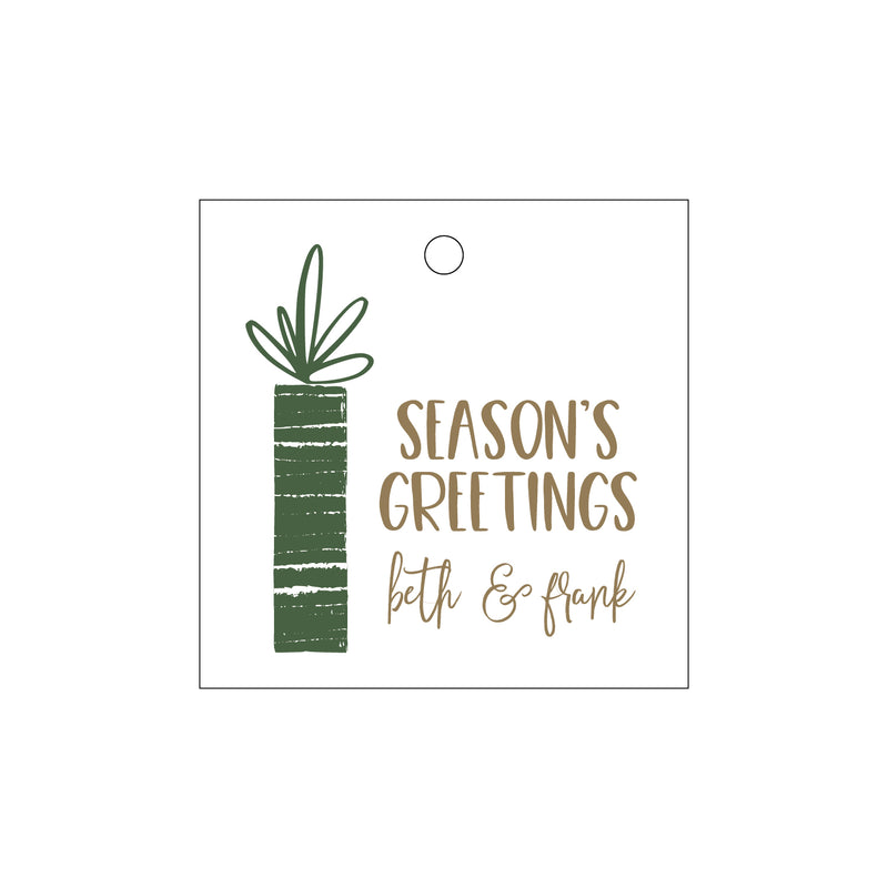 Letterpress Monogram Gift Tag - T280