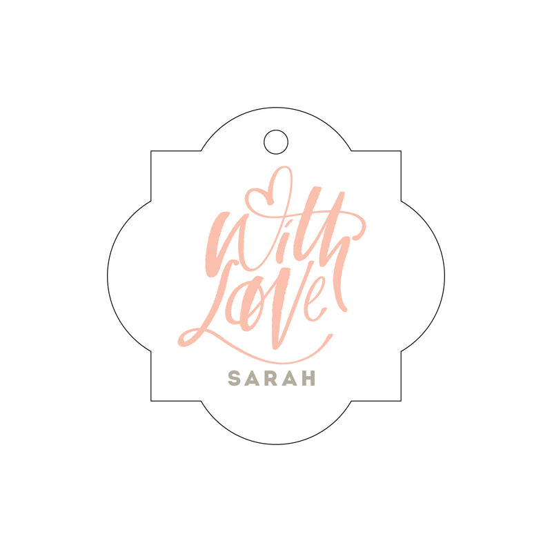 Letterpress Monogram Gift Tag - T282