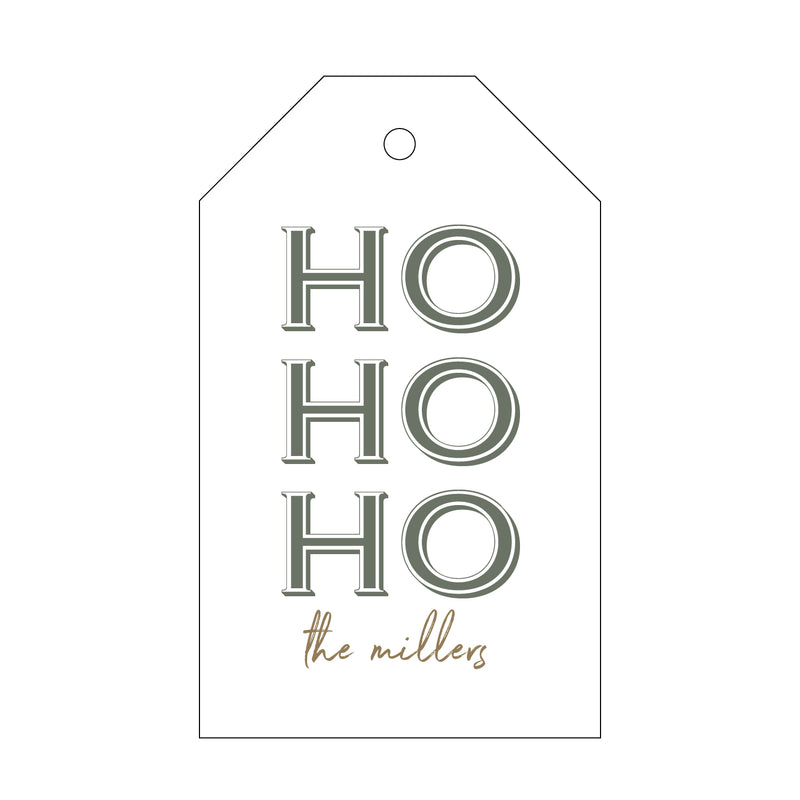 Letterpress Monogram Gift Tag - T287