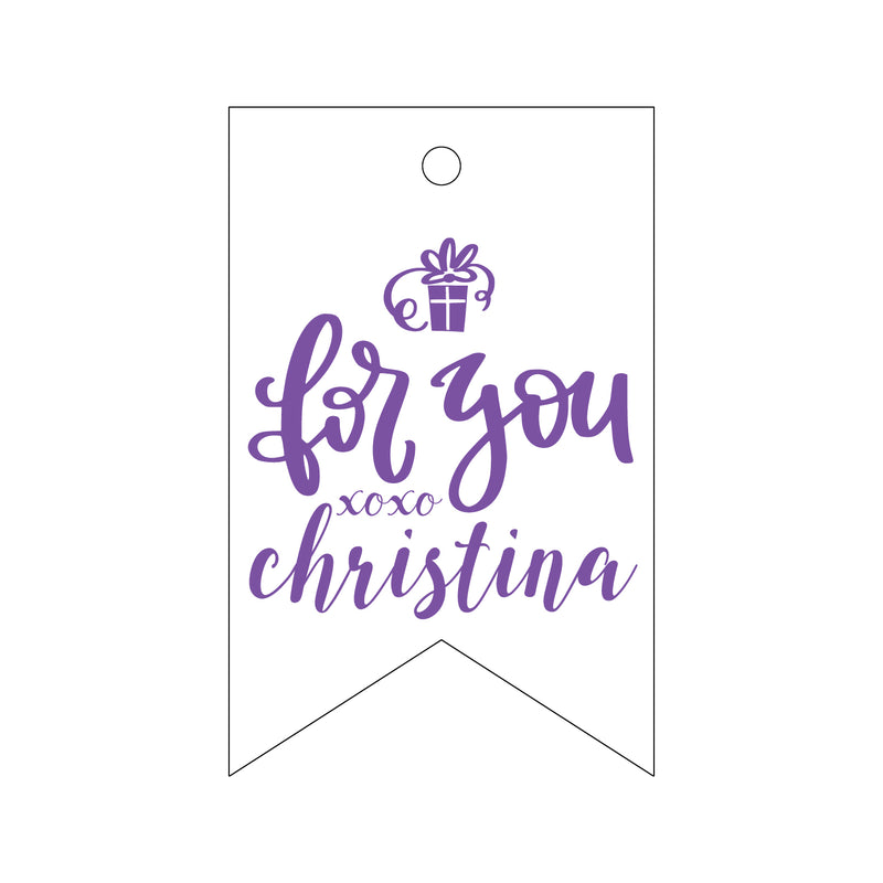 Letterpress Monogram Gift Tag - T288