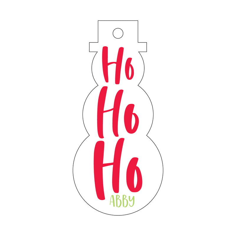 Letterpress Monogram Gift Tag - T289
