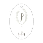 Letterpress Monogram Gift Tag - T29