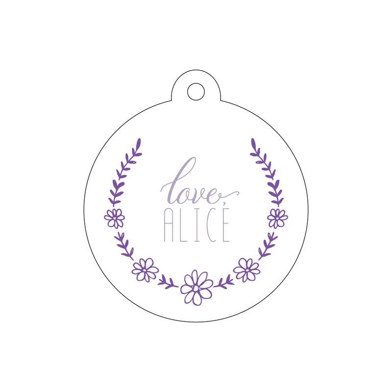 Letterpress Monogram Gift Tag - T311
