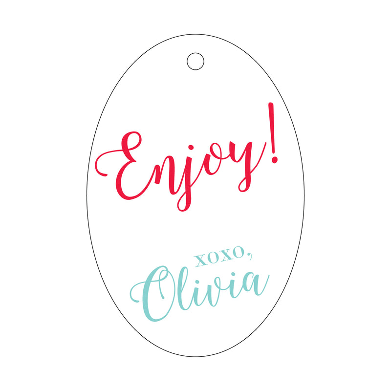 Letterpress Monogram Gift Tag - T31