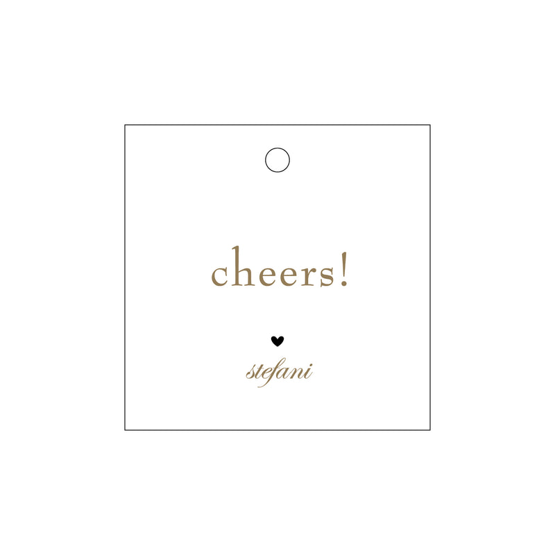 Letterpress Monogram Gift Tag - T334