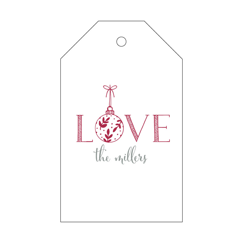 Letterpress Monogram Gift Tag - T342