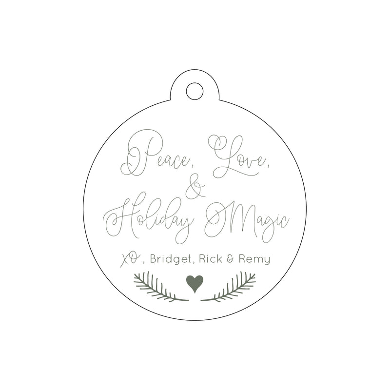 Letterpress Monogram Gift Tag - T348