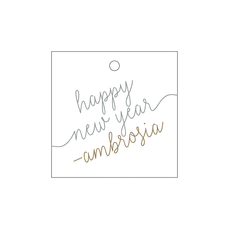 Letterpress Monogram Gift Tag - T349