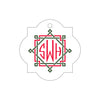 Letterpress Monogram Gift Tag - T356
