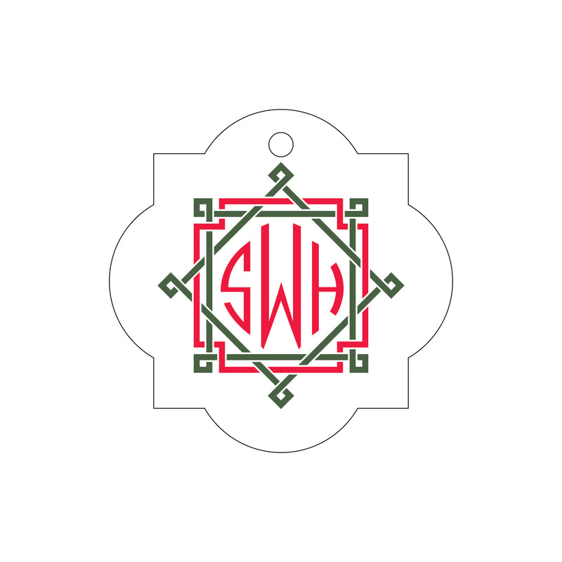 Letterpress Monogram Gift Tag - T356