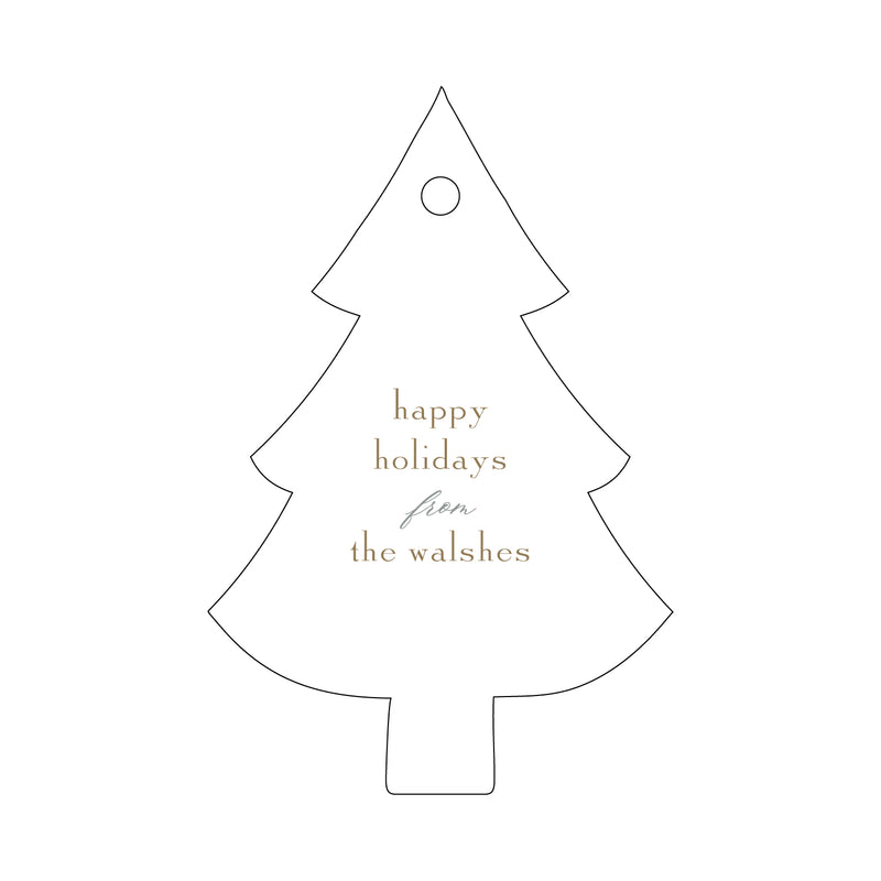 Letterpress Monogram Gift Tag - T357