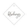 Letterpress Monogram Gift Tag - T358